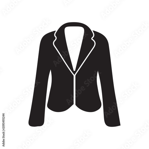 Classic formal suit jacket jacket icon, elegant blazer vector design