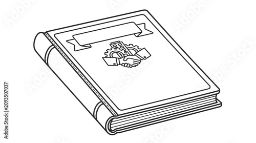 Obraz na płótnie Business Partnership Book Icon Vector Illustration