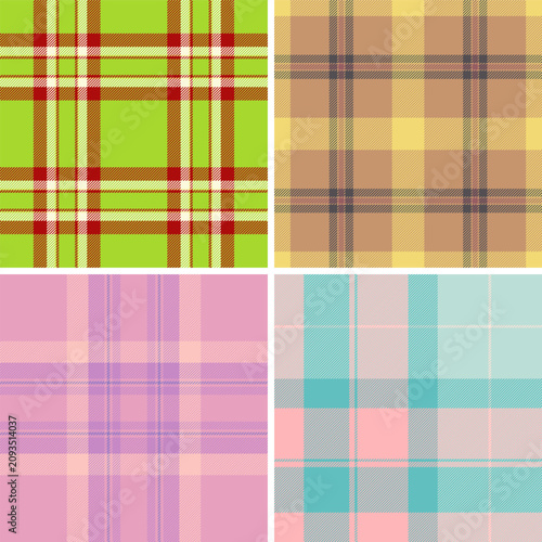 фотографія Seasonal plaid pattern pack developed for branding refresh
