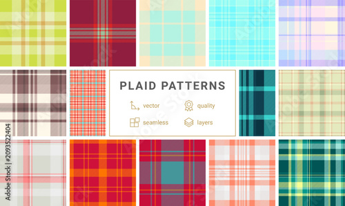 Foto Plaid collection designed for invitation and promo materials