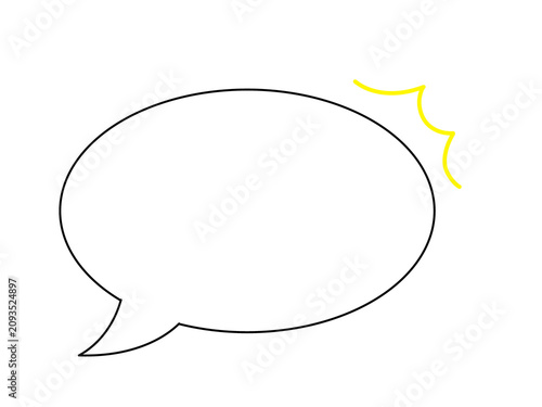Foto Illustration of a speech bubble expressing surprise