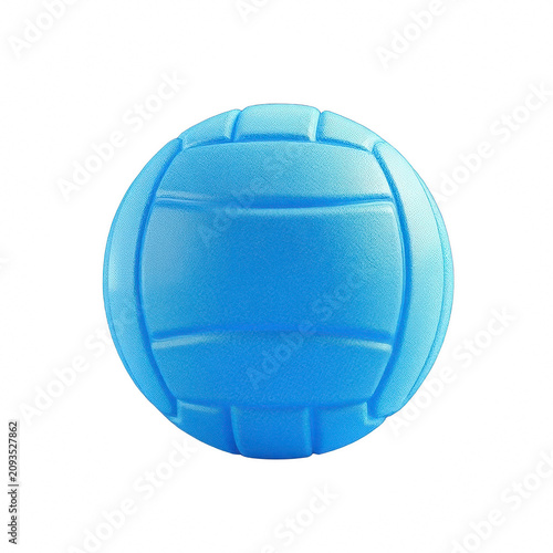 Blue volleyball isolated on black background