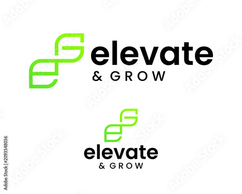 A luxurious EG monogram logo for a beauty and fashion company.

