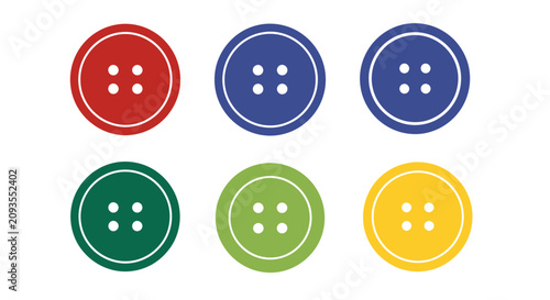 Konstfotografi Collection of Colorful Sewing Buttons in Various Sizes
