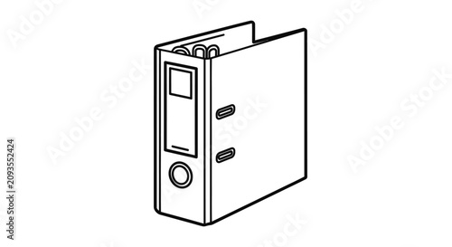 Blue Three-Ring Office Binder for Document Organization