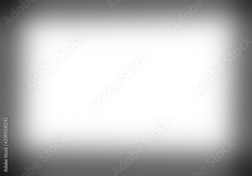 Fotografie Soft shadow rectangle frame isolated on transparent background with realistic blurred edges