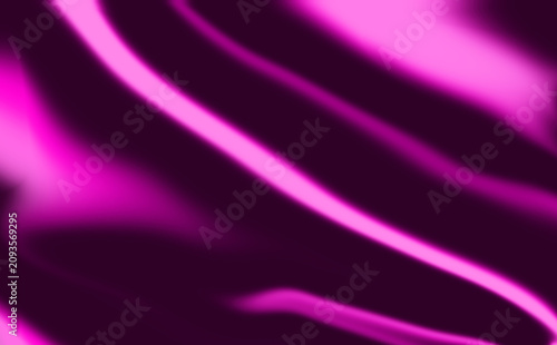 Vibrant pink neon light abstract background with wavy lines and dark purple shadows