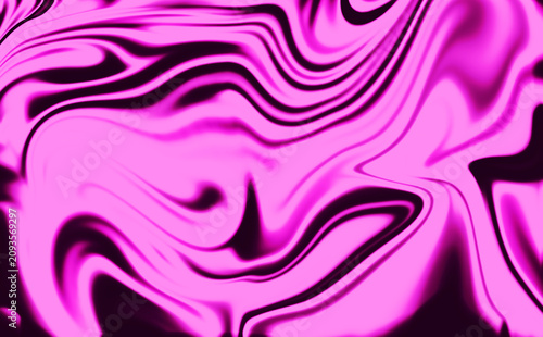 Vibrant pink and black abstract liquid marble texture background