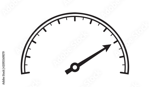 Blank speedometer speed meter icon vector template graphic blank speedometer and speed meter mph needle gauge dial panel dashboard