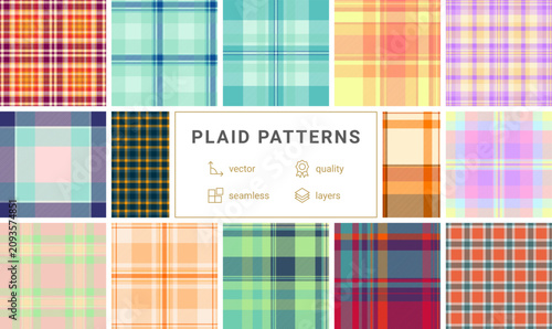 Tableau sur toile Plaid collection for kidswear branding