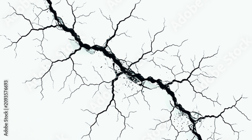 Dried cracked earth with deep fissures and patterns cinematic travel concept for aviation marketing. Ai Generated