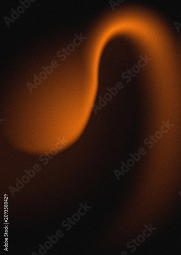 фотографія Abstract glowing orange light wave form with soft blurred gradient and dark atmo
