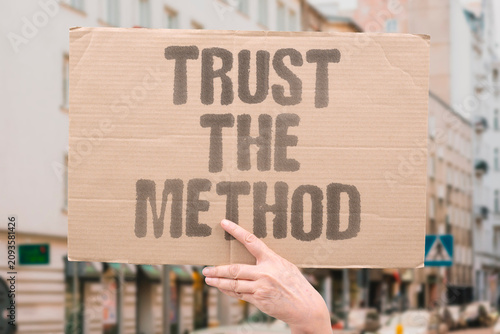 Tableau sur toile "Trust The Method" Scientific process demands rigorous proof
