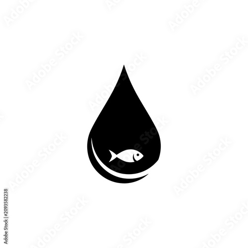 drop of water and fish