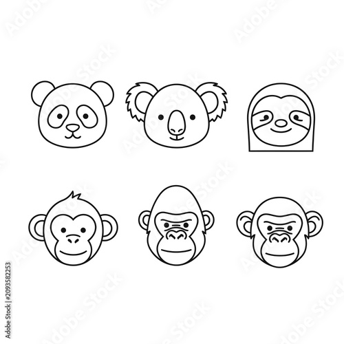 set of cartoon faces