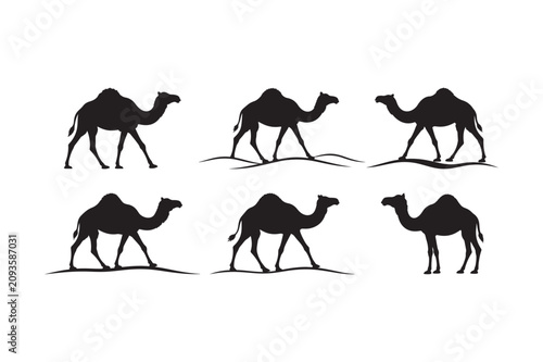 Desert Nature Silhouette Vector Landscape