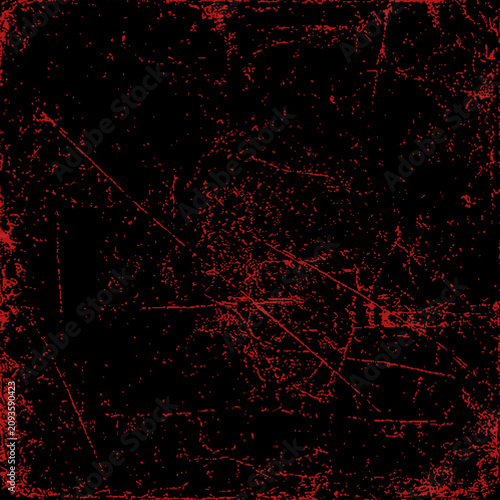 Fotografía Dark red grunge texture with scratches on black background