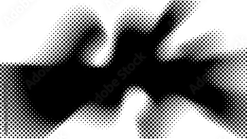 Abstract dotted swirl design. monochrome halftone texture pattern. distorted graphic background element. modern artistic dot matrix with halftone monochrome abstract background gradient