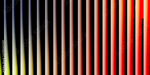 Φωτογραφία Chromatic Parallelism A striking visual symphony of vertical lines transitions from a cool spectrum to a fiery intensity, creating a sense of depth and vibrant energy