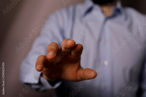 Close up of a person's hand...