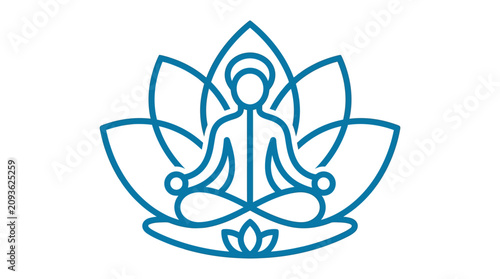 Fotografía A serene meditation symbol with lotus flower.