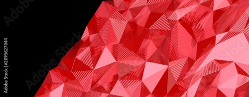 Red geometric crystal patte...