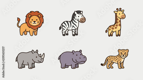 Photography Collection of diverse safari animals