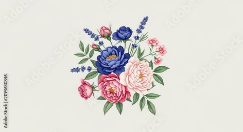 A sophisticated and elegant minimalist floral toile pattern featuring delicate hand-drawn blossoms on a soft neutral cream background, bloom, meadow, print
