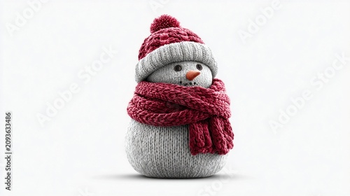 Festive knitted snowman decoration for winter cheer