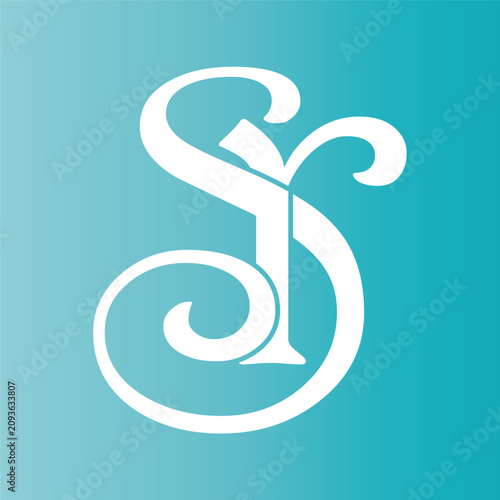 SR letter background vector design, SR logo design.	
