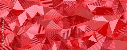Vibrant red abstract geomet...