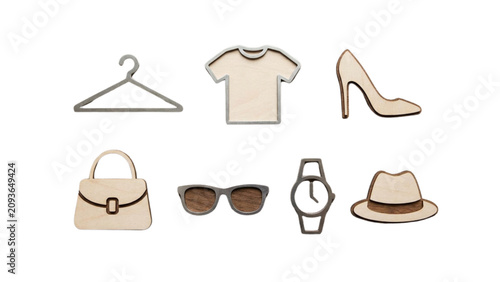 Clothing and Apparel Outline Collection for Fashion and Wardrobe Elements