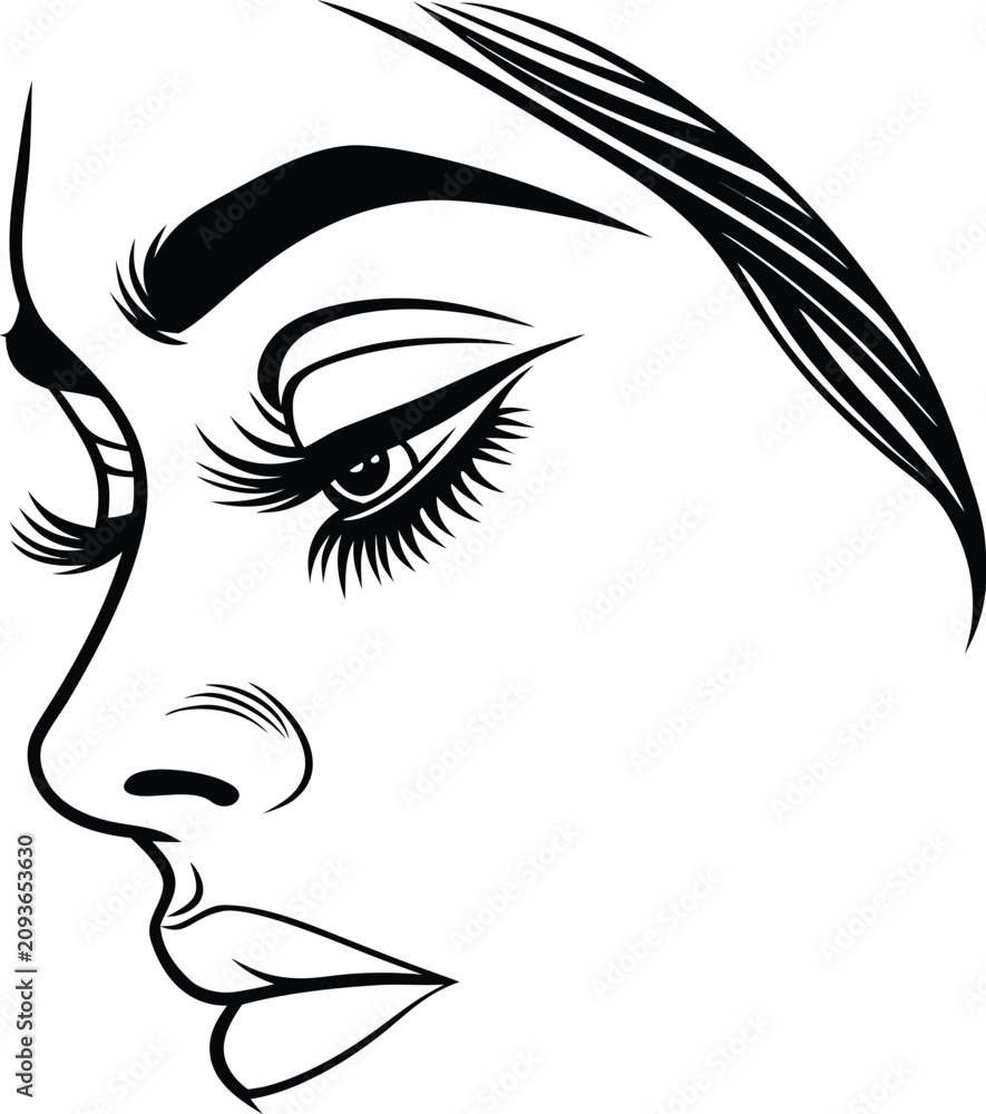 Fototapeta premium black and white illustration