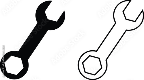 Canvastavla Abstract mechanical wrench layout set
