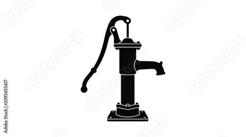 Water pump silhouette on a white background simple graphic design