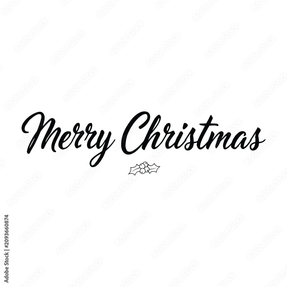 Fototapeta premium Merry Christmas Typography Vector Silhouette Designholiday