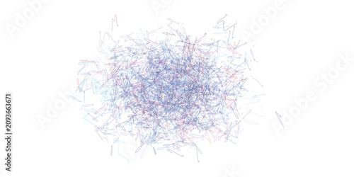 Foto Illustration of a vibrant virus particle with colorful spike proteins in shades