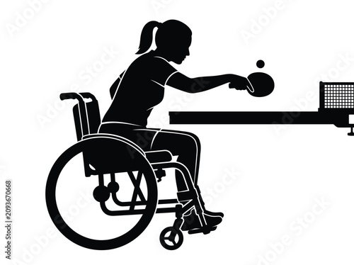 Wheelchair User Playing Table Tennis