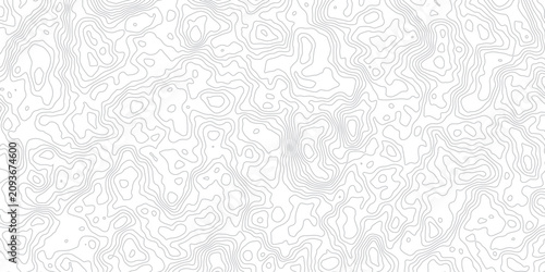 Abstract topographic map contour line background pattern with white terrain elevation lines on a clean white backdrop
