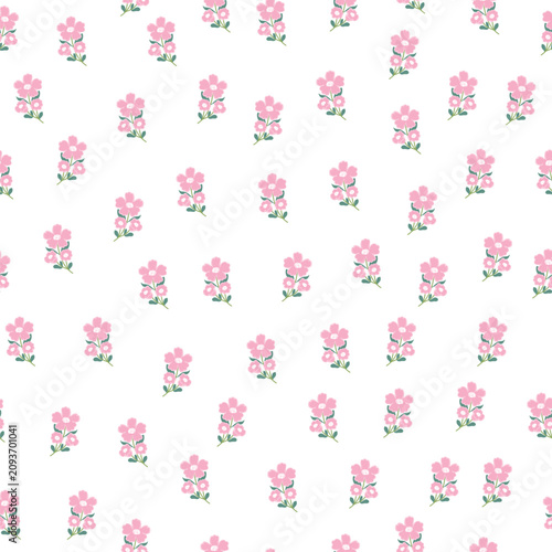 coquette seamless pastel flowers pattern. Delicate petals and vibrant blossoms create an artistic and vintage botanical illustration. Perfect for wallpaper, fabric, wrapping paper and more.