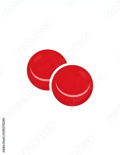 Red heart shape icon on white background.