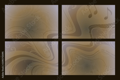 Classic Muted Gold Sound Wave Banner Template for Music Events and Cards