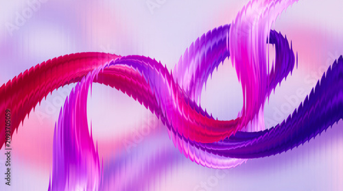 Tableau sur toile Abstract swirling ribbons of vibrant red, magenta, and deep purple create a mesmerizing vertical glass stripes wallpaper, ideal for modern backgrounds and artistic concepts – a dynamic visual journey