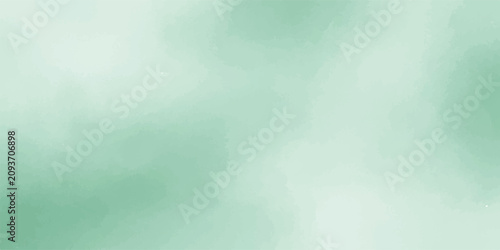 Vászonkép Mint Green Watercolor Background