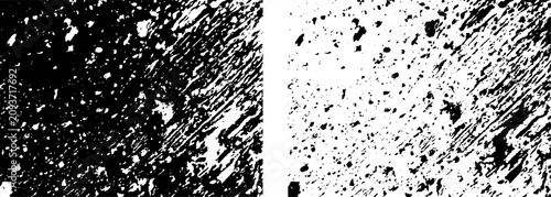 Foto High quality ink splash texture with inverted distressed and grunge concept in landscape orientation