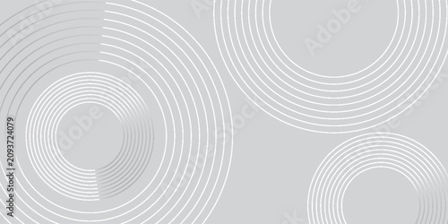 Konstfotografi Abstract white glowing geometric lines on gray background