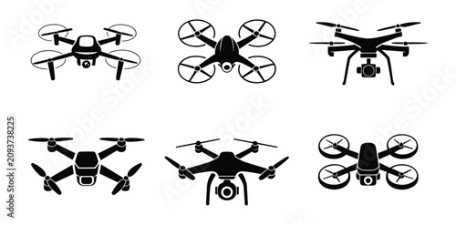 Bild auf Leinwand Drone Collection: A compilation of six distinct drone designs