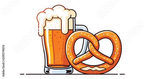 Beer and Pretzel Snack Combo.