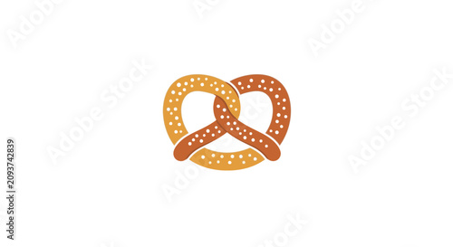 Tableau sur toile Golden Pretzel with Sesame Seeds.