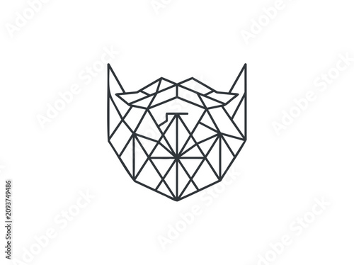 Outline Drawing of Shaving Brush with Lather and Shaving Cream Bowl
